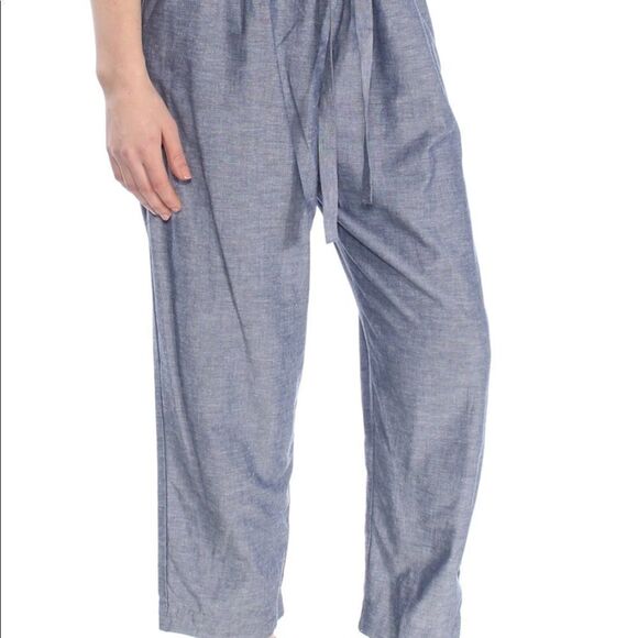 Jill Stuart Linen Blend High Rise Cropped paperbag  Pants 10 - Picture 2 of 6